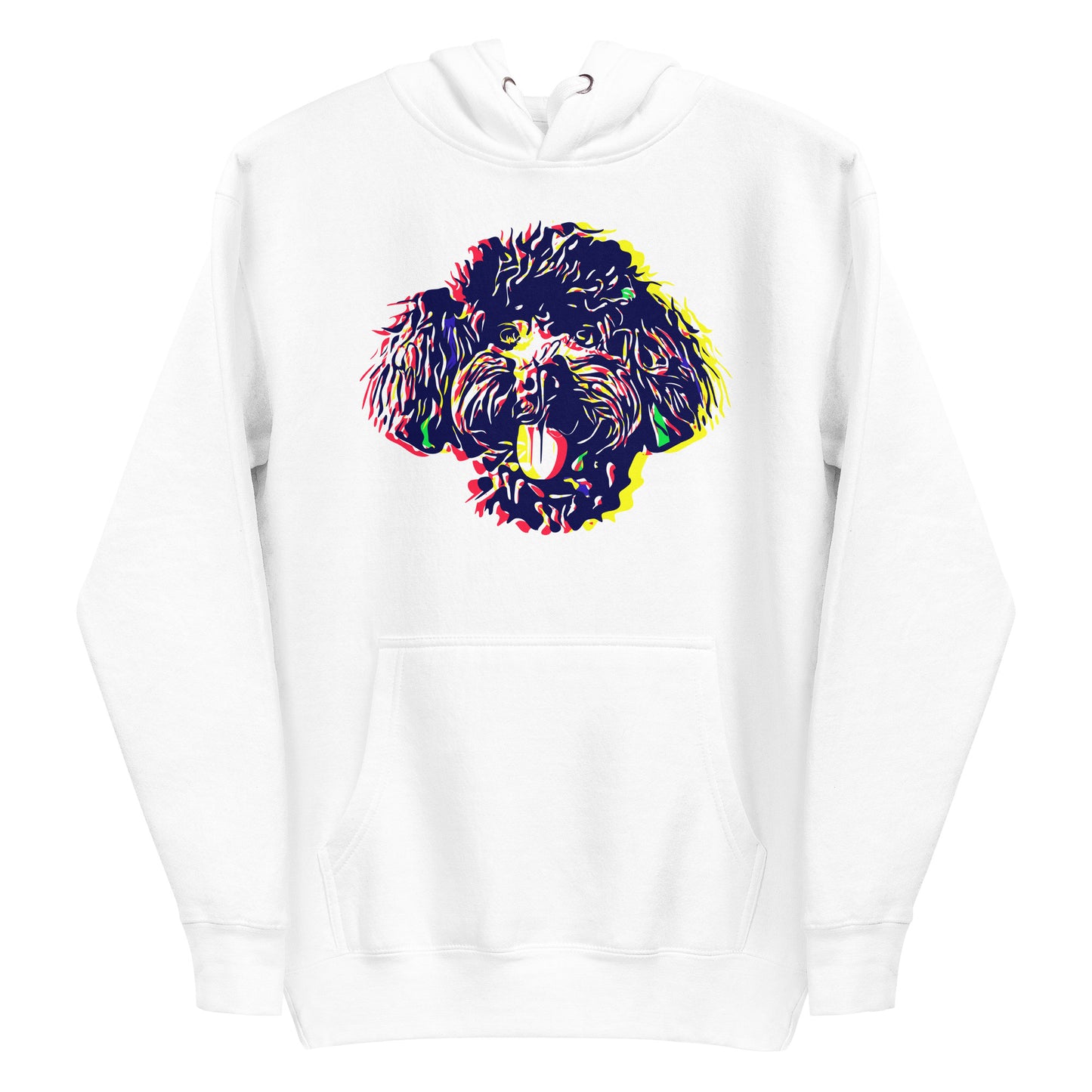 Toy Poodle Colored Face Silhouette - Unisex Hoodie