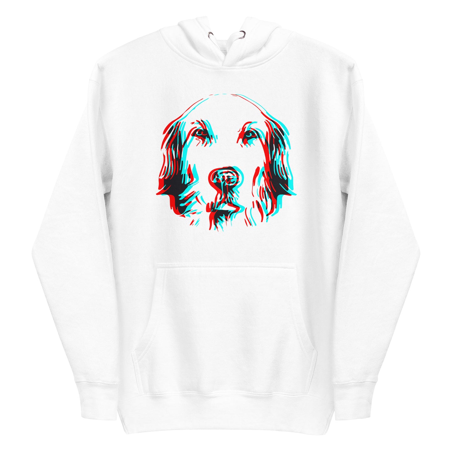 Golden Retriever Anaglyph Face - Unisex Hoodie