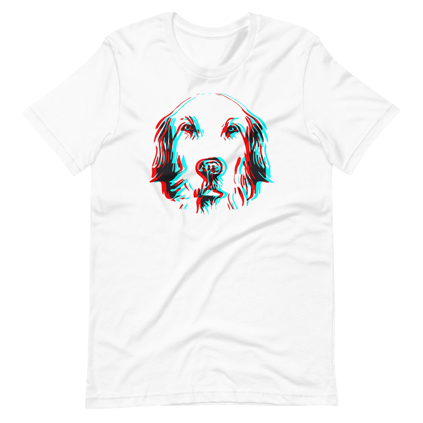 Golden Retriever Anaglyph Face - Unisex Tee