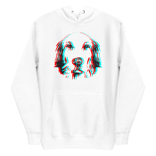 Golden Retriever Anaglyph Face - Unisex Hoodie