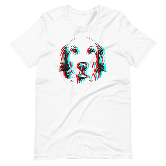 Golden Retriever Anaglyph Face - Unisex Tee